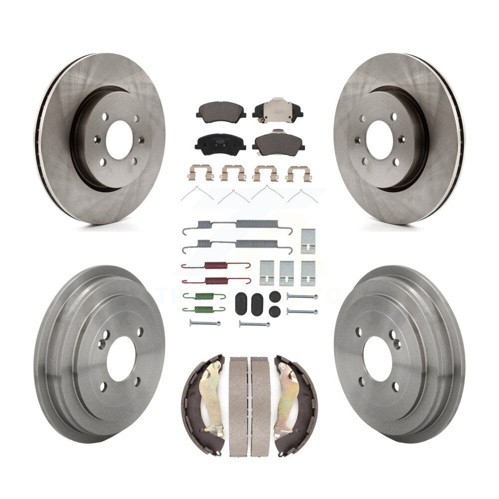 Kit de plaquettes et de tambour en céramique, Rotor de frein avant et arrière (7 pièces) pour Kia Rio Hyundai Accen