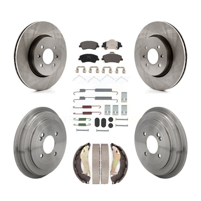 Kit de plaquettes et de tambour en céramique, Rotor de frein avant et arrière (7 pièces) pour Kia Rio Hyundai Accen