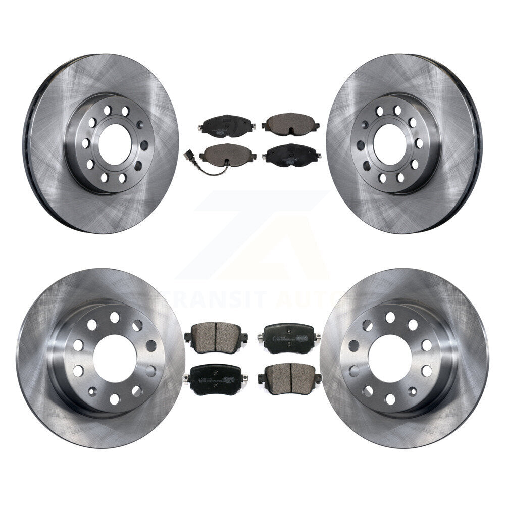 Kit de rotors de frein à disque avant et arrière et plaquettes en céramique pour Volkswagen Golf SportWage