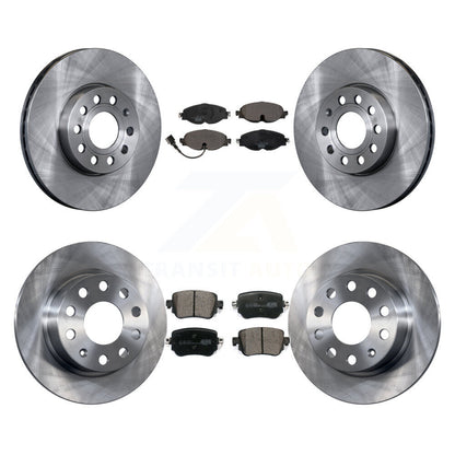 Kit de rotors de frein à disque avant et arrière et plaquettes en céramique pour Volkswagen Golf SportWage