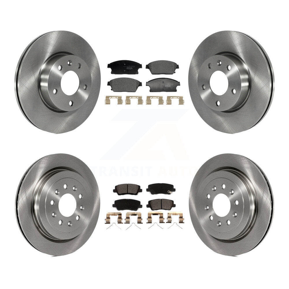 Kit de rotors de frein à disque avant et arrière et plaquettes en céramique pour base Cadillac ATS 2018
