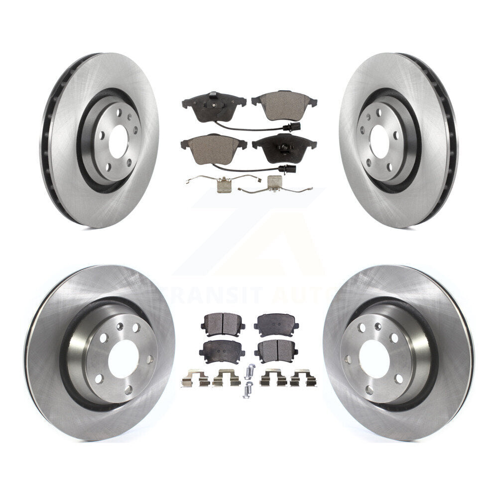 Kit de rotors de frein à disque avant et arrière et plaquettes en céramique pour Audi TTS Quattr 2010-2015