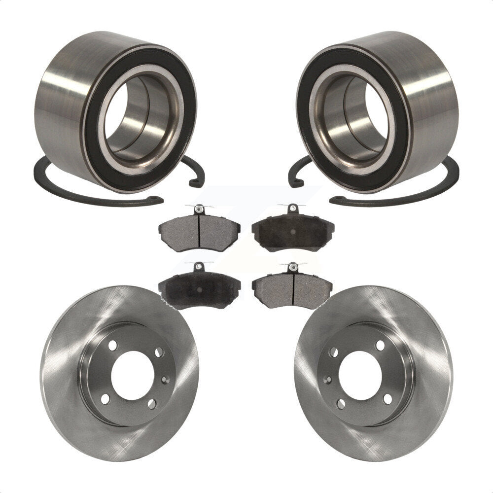 Kit de rotors et plaquettes de frein à disque de roulement de roue avant pour Volkswagen Golf 1.9 1996