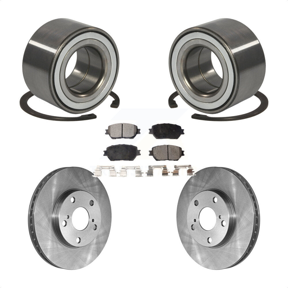 Kit de rotors de frein à disque et de plaquettes en céramique, roulement de roue avant, pour Toyota Camry