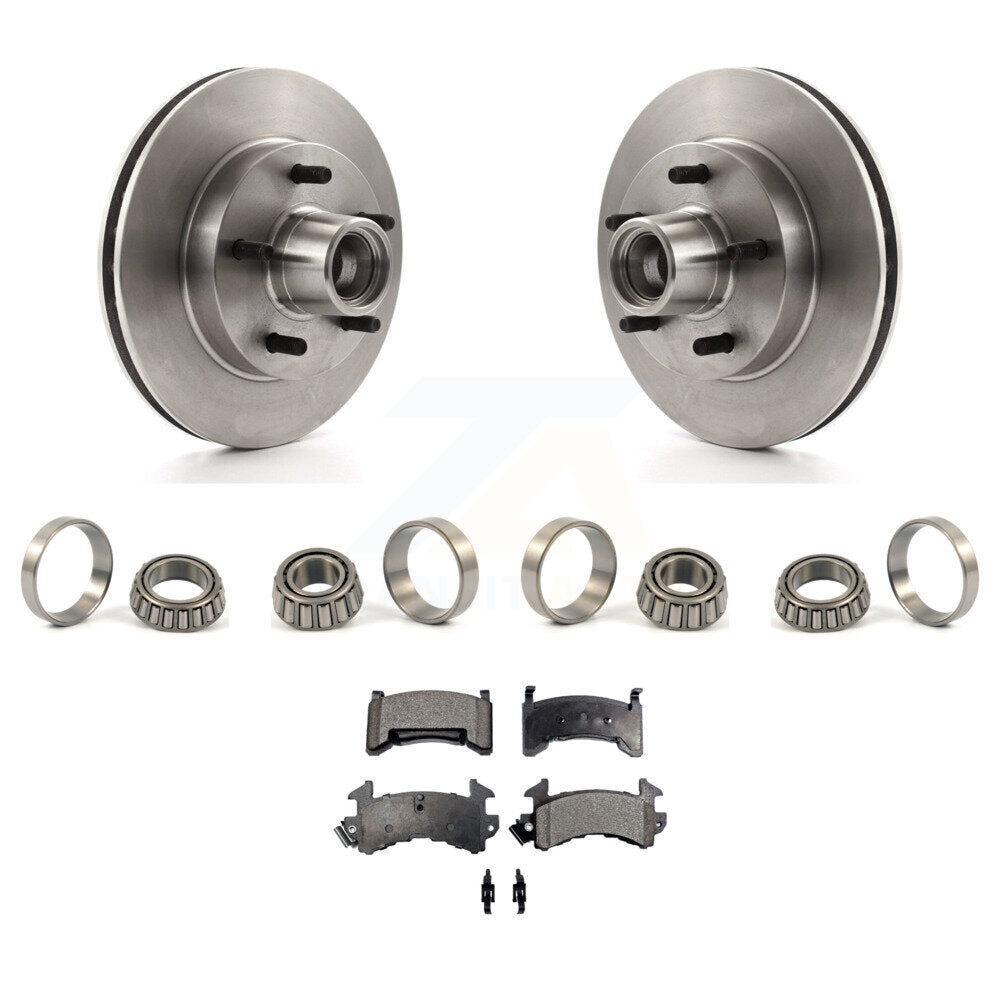 Ensemble de Rotor de moyeu de frein à disque avant, jeu de roulements de course intérieur et extérieur, Kit de plaquettes pour
