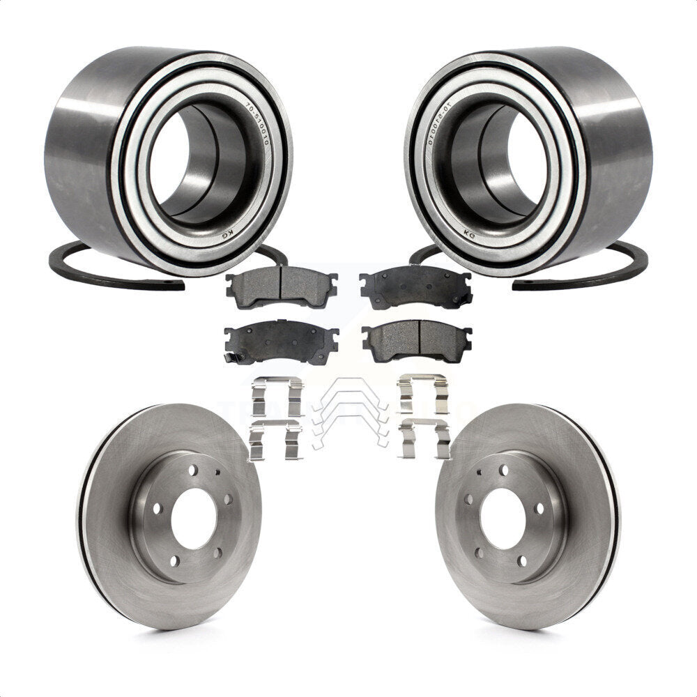 Kit de plaquettes de Rotor de frein, roulement de roue avant, pour Mazda 626, 2,5 l, avec frein arrière à tambour