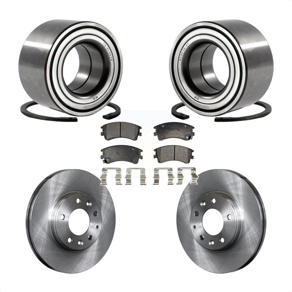 Kit de rotors de frein à disque et de plaquettes en céramique, roulement de roue avant, pour Mazda 2003 – 2005