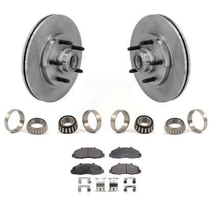 Ensemble de Rotor de moyeu de frein à disque avant, jeu de roulements de course intérieur et extérieur, Kit de plaquettes pour