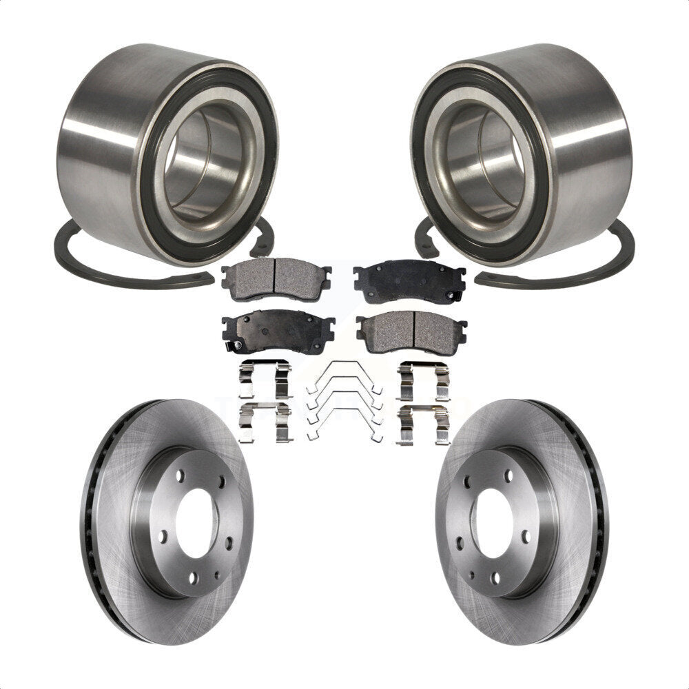 Kit de rotors et plaquettes de frein à disque, roulement de roue avant, pour Mazda Protege Protege5