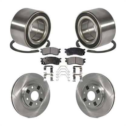 Kit de rotors de frein à disque et de plaquettes en céramique, roulement de roue avant, pour Mazda Protege