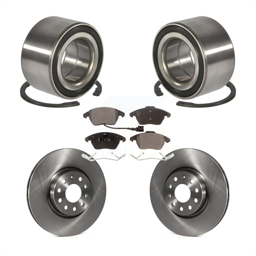Kit de rotors et plaquettes de frein à disque de roulement de roue avant pour Volkswagen Jetta GTI
