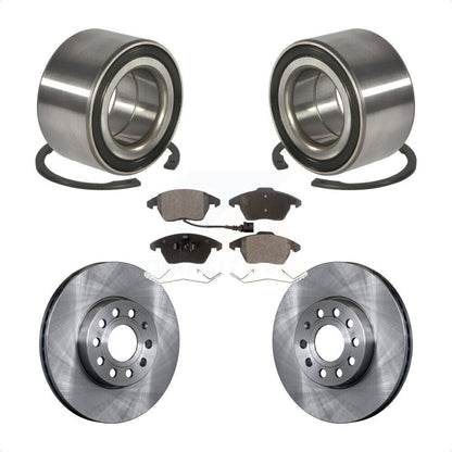 Kit de rotors de frein à disque et de plaquettes en céramique, roulement de roue avant, pour Volkswagen Jetta