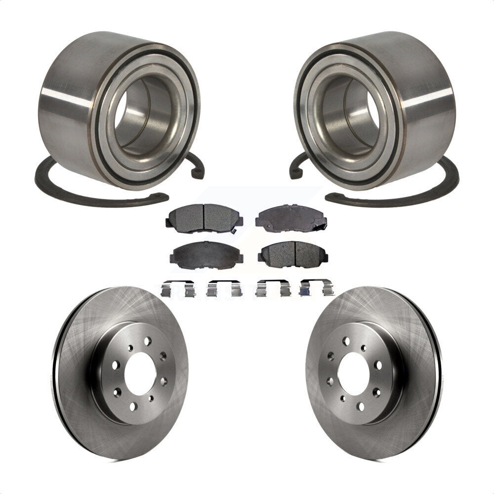 Kit de Rotors et plaquettes de frein à disque, roulement de roue avant, pour Honda Civic Acura EL