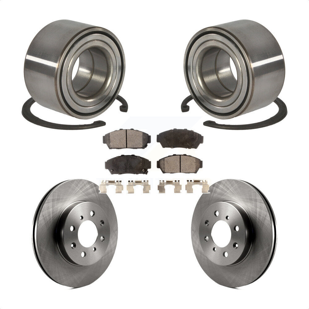 Kit de Rotor et plaquettes de frein de roulement de roue avant, pour Honda Civic EX avec coupé non AB