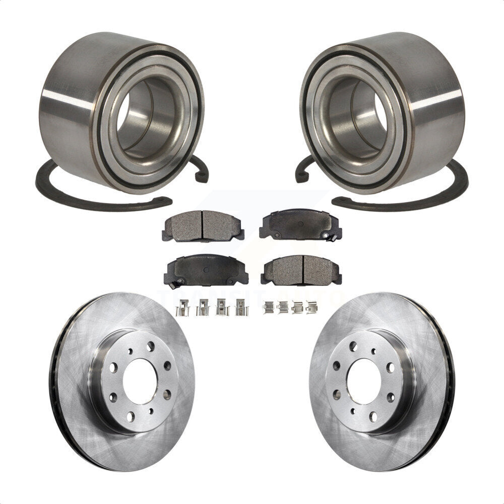 Kit de Rotor de frein à disque et de plaquettes en céramique, roulement de roue avant, pour Honda Civic del So