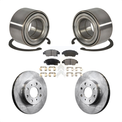 Kit de rotors de frein à disque et de plaquettes en céramique, roulement de roue avant, pour Honda Civic