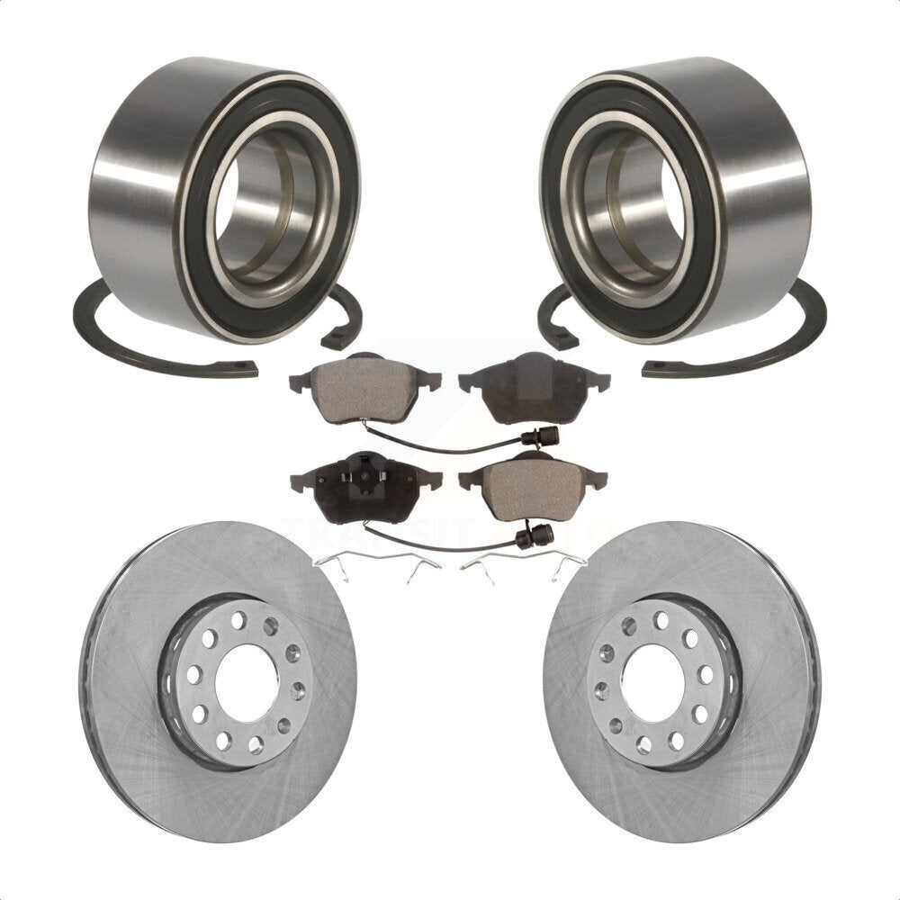 Kit de Rotor de frein à disque et de plaquettes en céramique, roulement de roue avant, pour Audi A6 Quattro 10