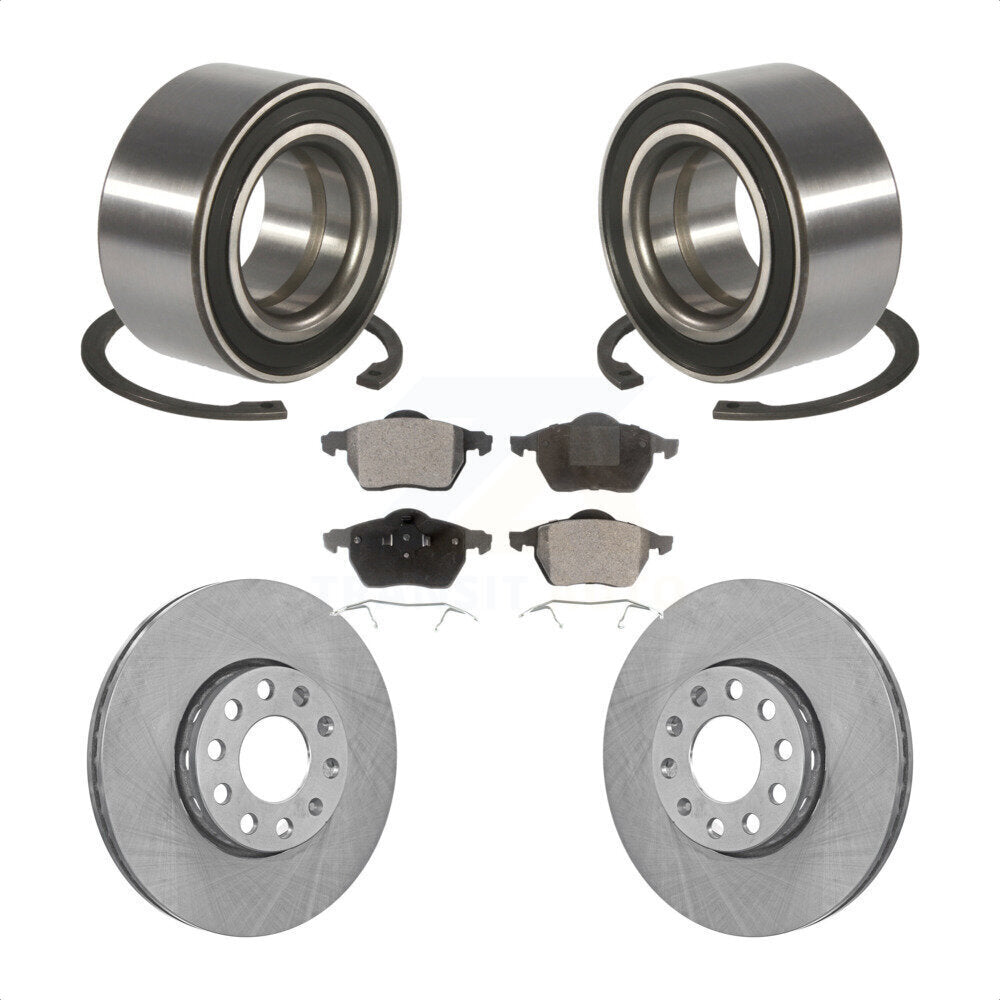Kit de Rotor et plaquettes de frein à disque, roulement de roue avant, pour Volkswagen Passat Audi A4 A