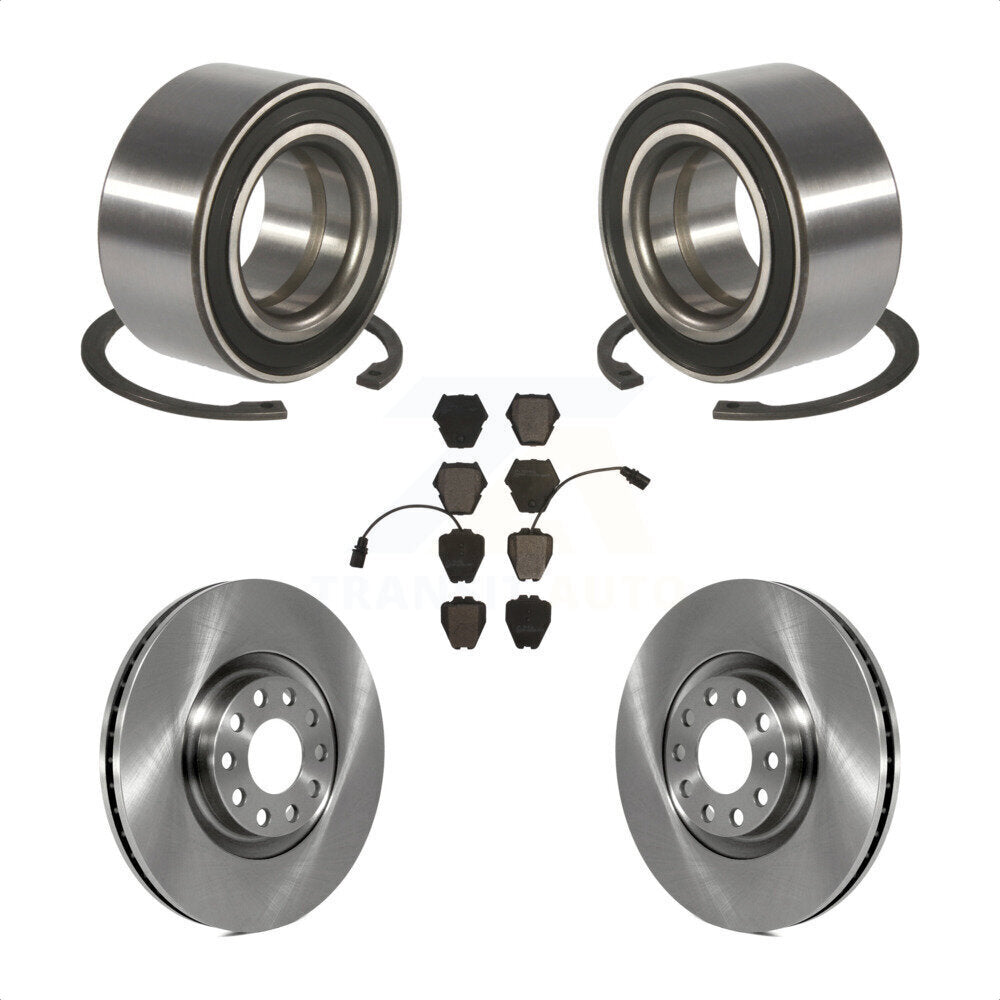 Kit de rotors et plaquettes de frein à disque de roulement de roue avant pour Audi S4 A4 2000 – 2001