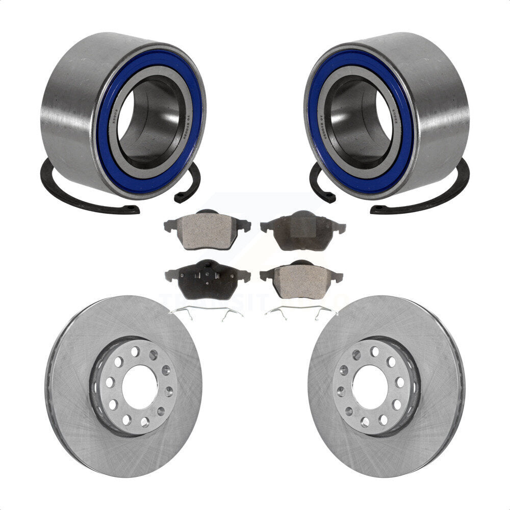 Kit de rotors et plaquettes de frein à disque, roulement de roue avant, pour Volkswagen Passat Audi A