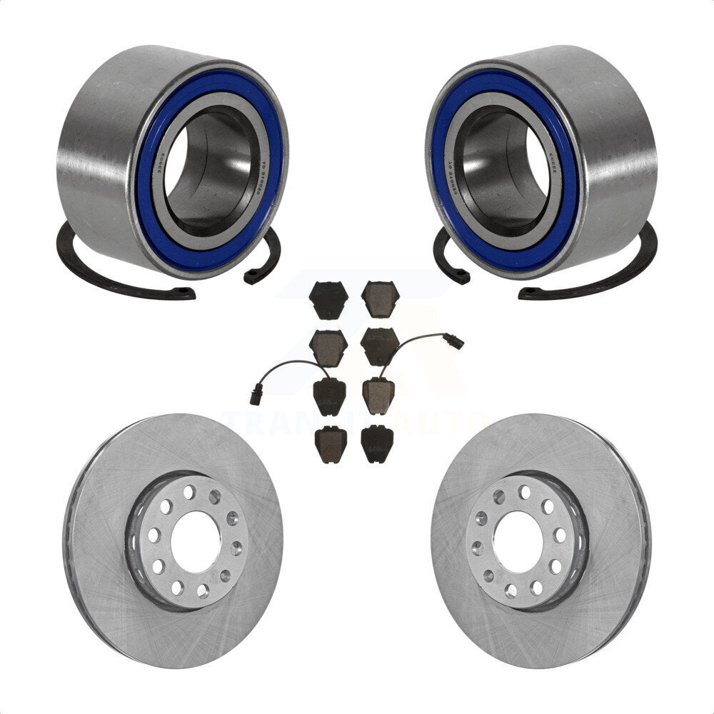 Kit de Rotor et de plaquettes de frein à disque, roulement de roue avant, pour Volkswagen Passat 2002 1.8