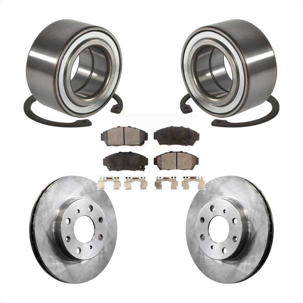 Kit de Rotor et plaquettes de frein de roulement de roue avant, pour Honda Civic EX avec berline non AB