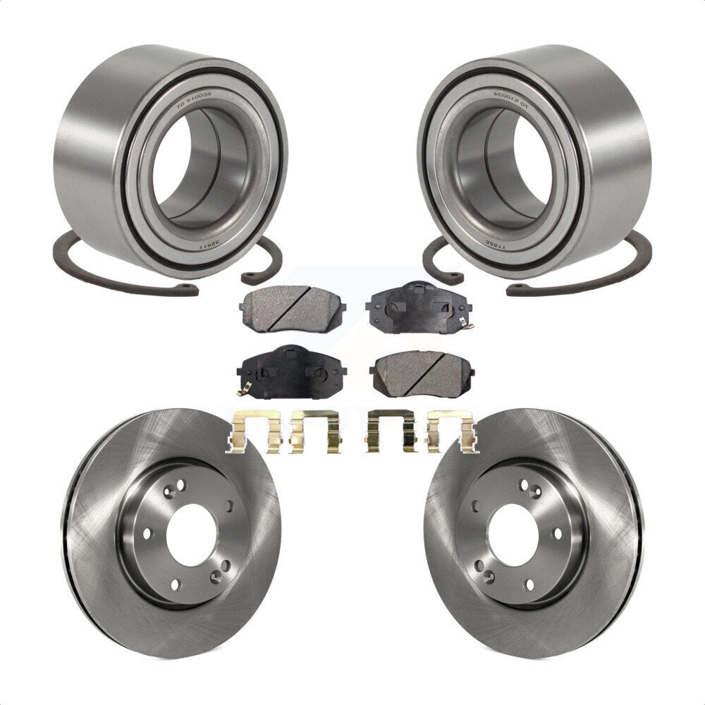 Kit de rotor de frein à disque et de plaquettes en céramique, roulement de roue avant, pour Kia Rond 2010 – 2012