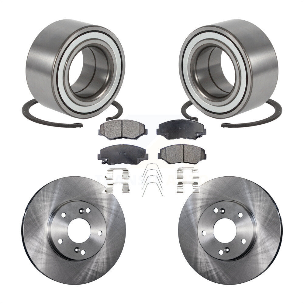 Kit de rotors de frein à disque et de plaquettes en céramique, roulement de roue avant, pour Honda Element