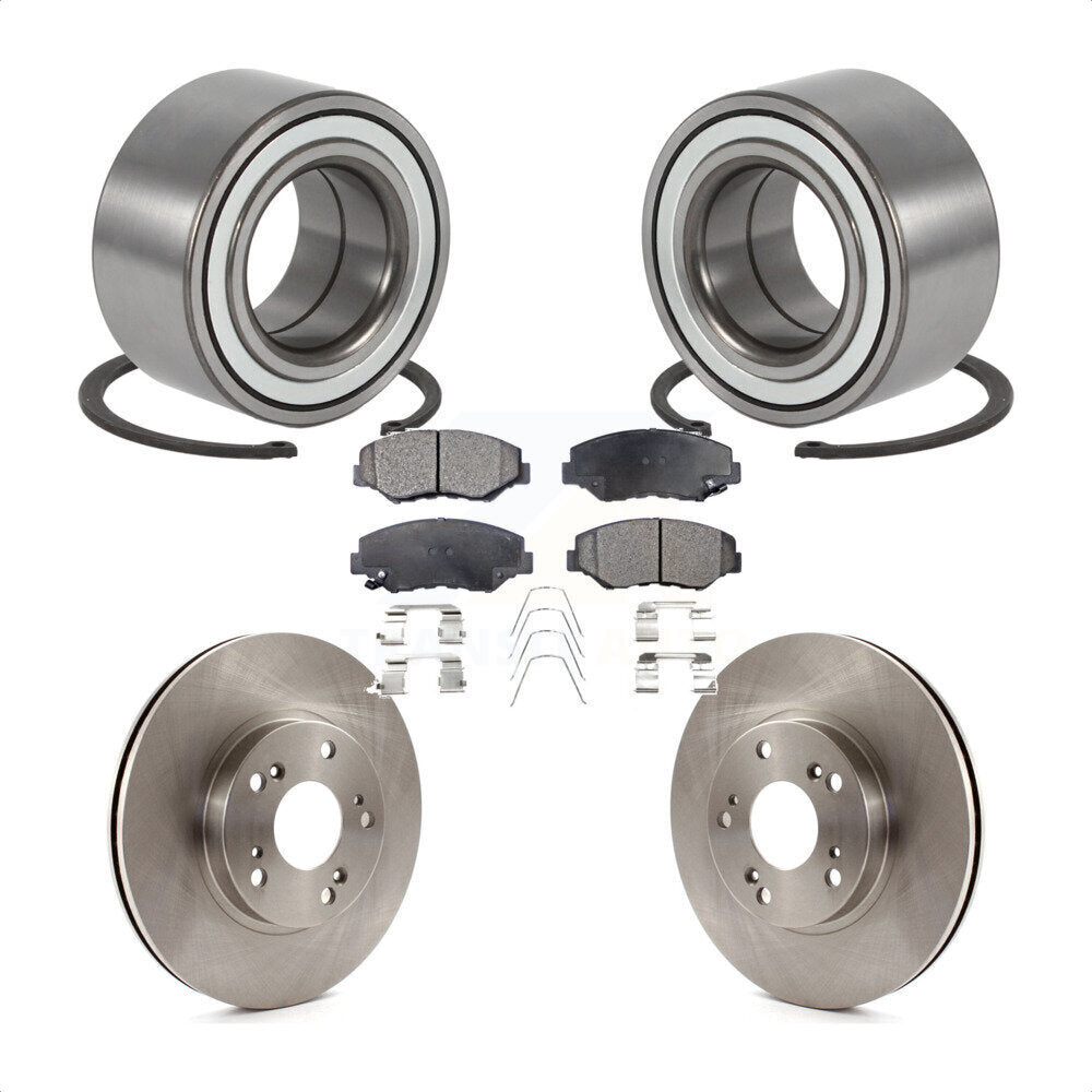 Kit de rotors de frein à disque et de plaquettes en céramique, roulement de roue avant, pour Honda CR-V