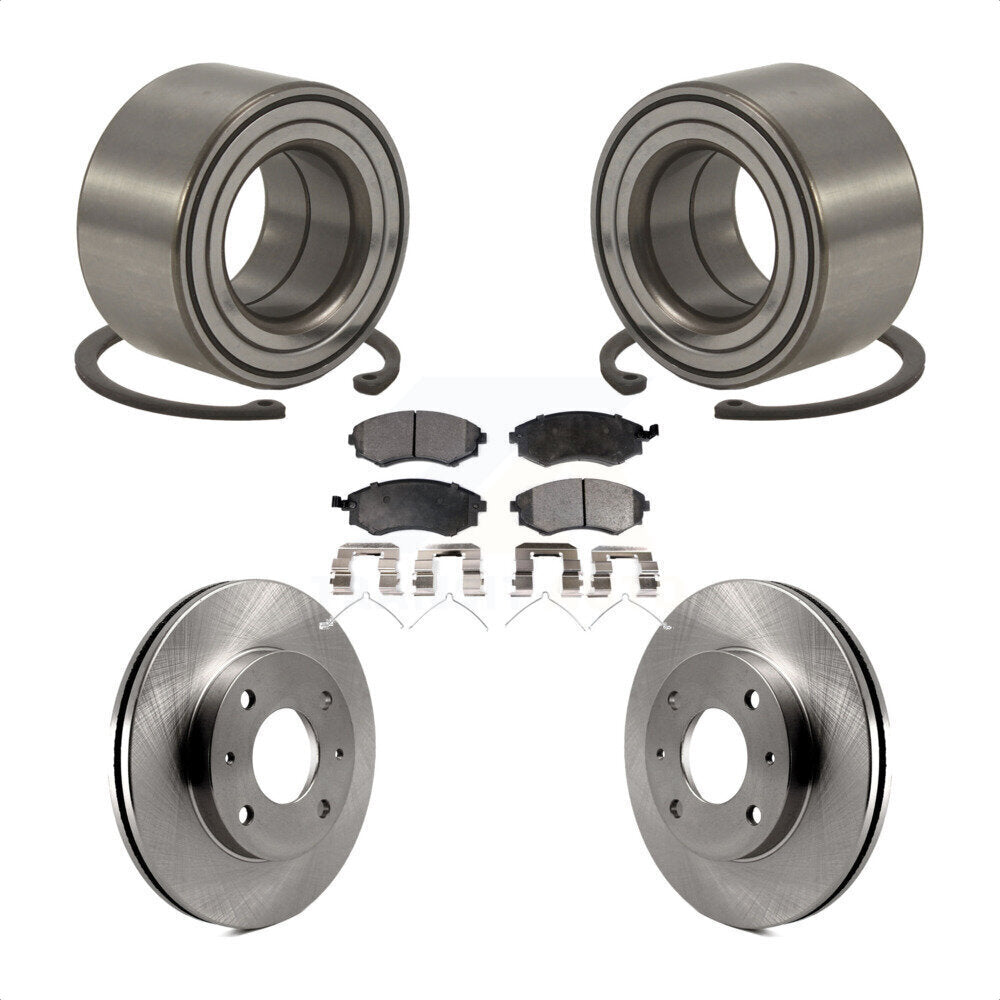 Kit de rotors et plaquettes de frein à disque, roulement de roue avant, pour Hyundai Tiburon Elantra