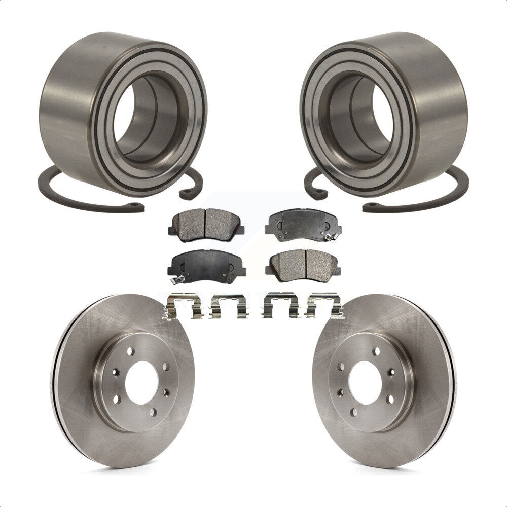 Kit de rotors et plaquettes de frein à disque de roulement de roue avant pour Hyundai Accent 2012 – 2017