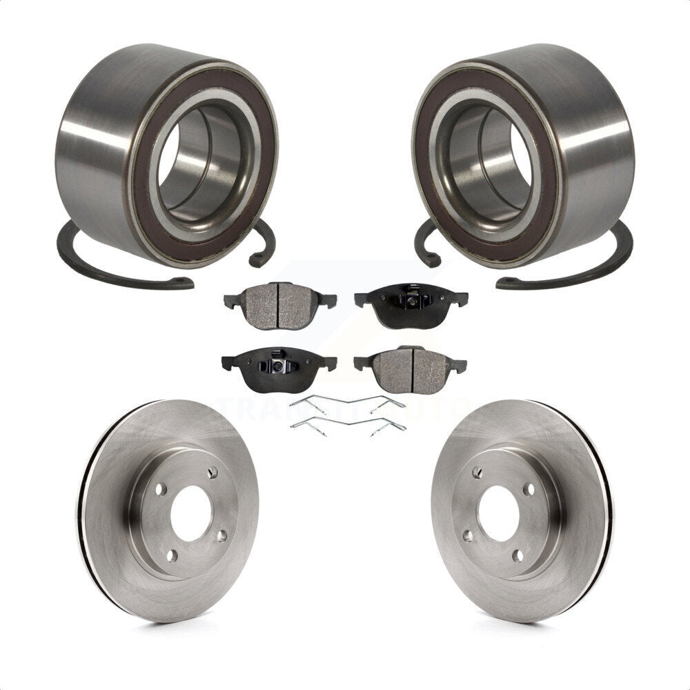 Kit de rotor et de plaquettes de frein à disque, roulement de roue avant, pour Ford Focus 2004 à partir de 04 05