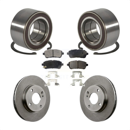 Kit de rotors de frein à disque et de plaquettes en céramique, roulement de roue avant, pour Ford Fiesta