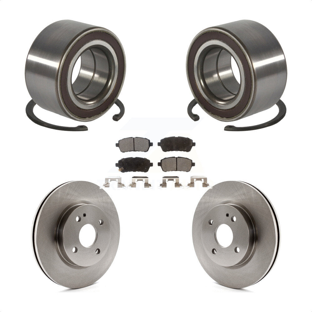 Kit de rotors de frein à disque et de plaquettes en céramique, roulement de roue avant, pour Mazda 2011 – 2014