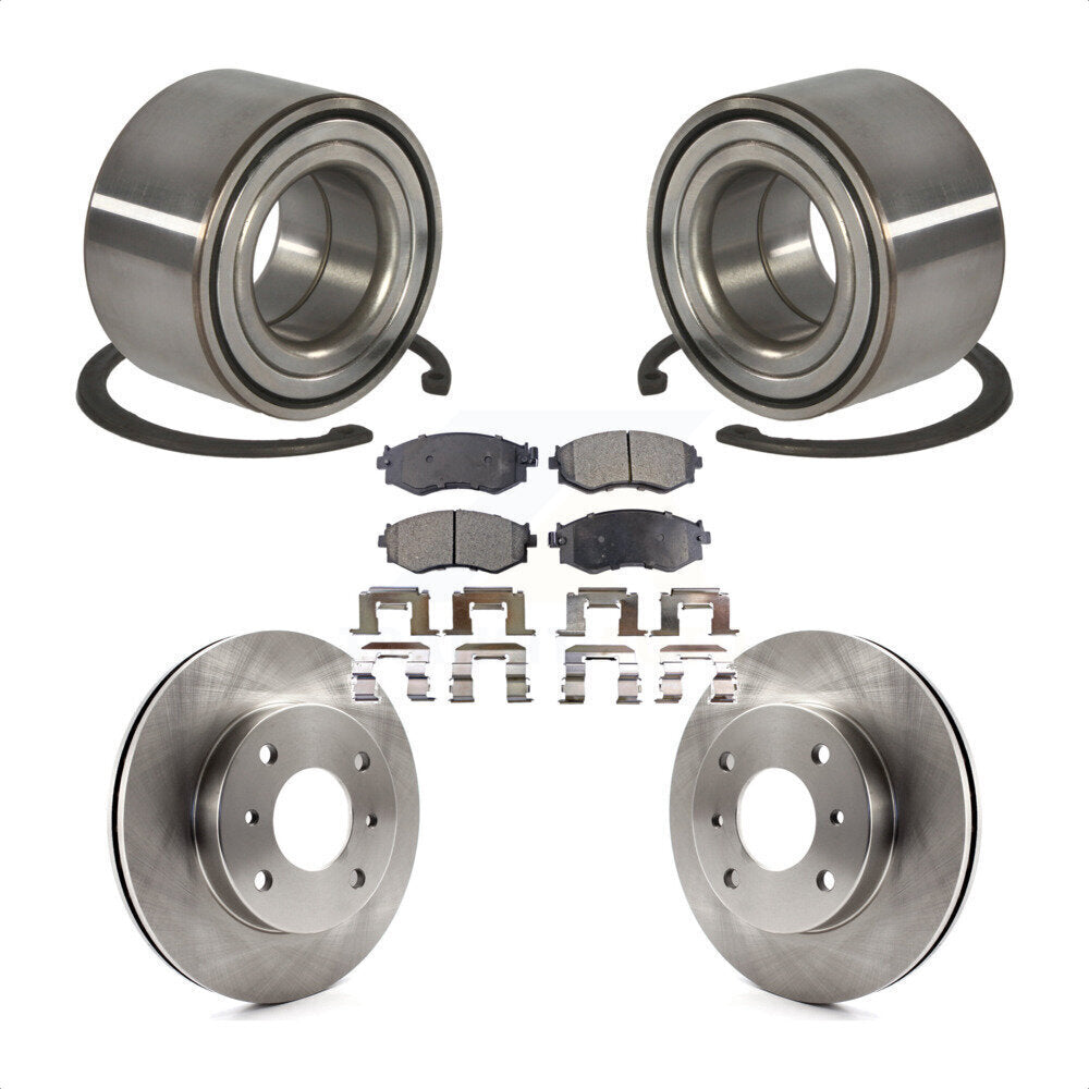 Kit de Rotor de frein à disque et de plaquettes en céramique, roulement de roue avant, pour Nissan Sentra 1.8