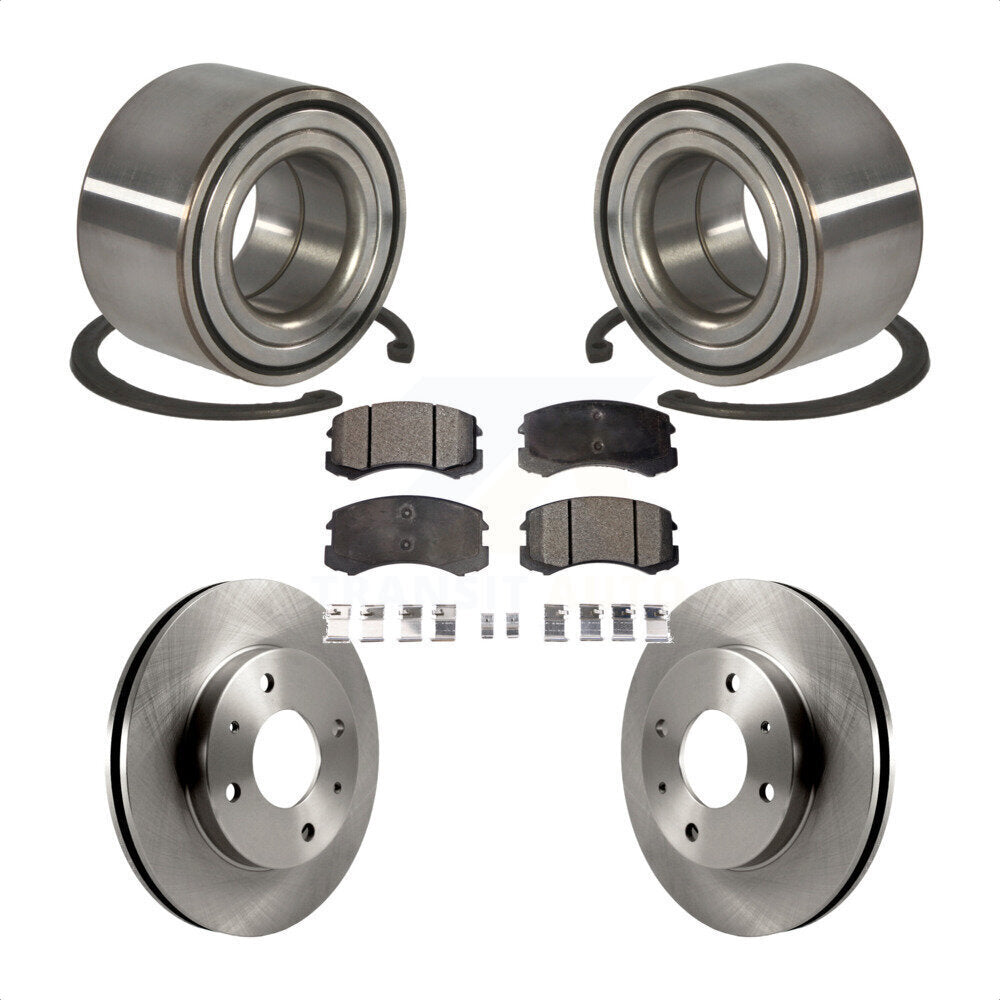 Kit de rotors de frein à disque et de plaquettes en céramique, roulement de roue avant, pour Mitsubishi Lance