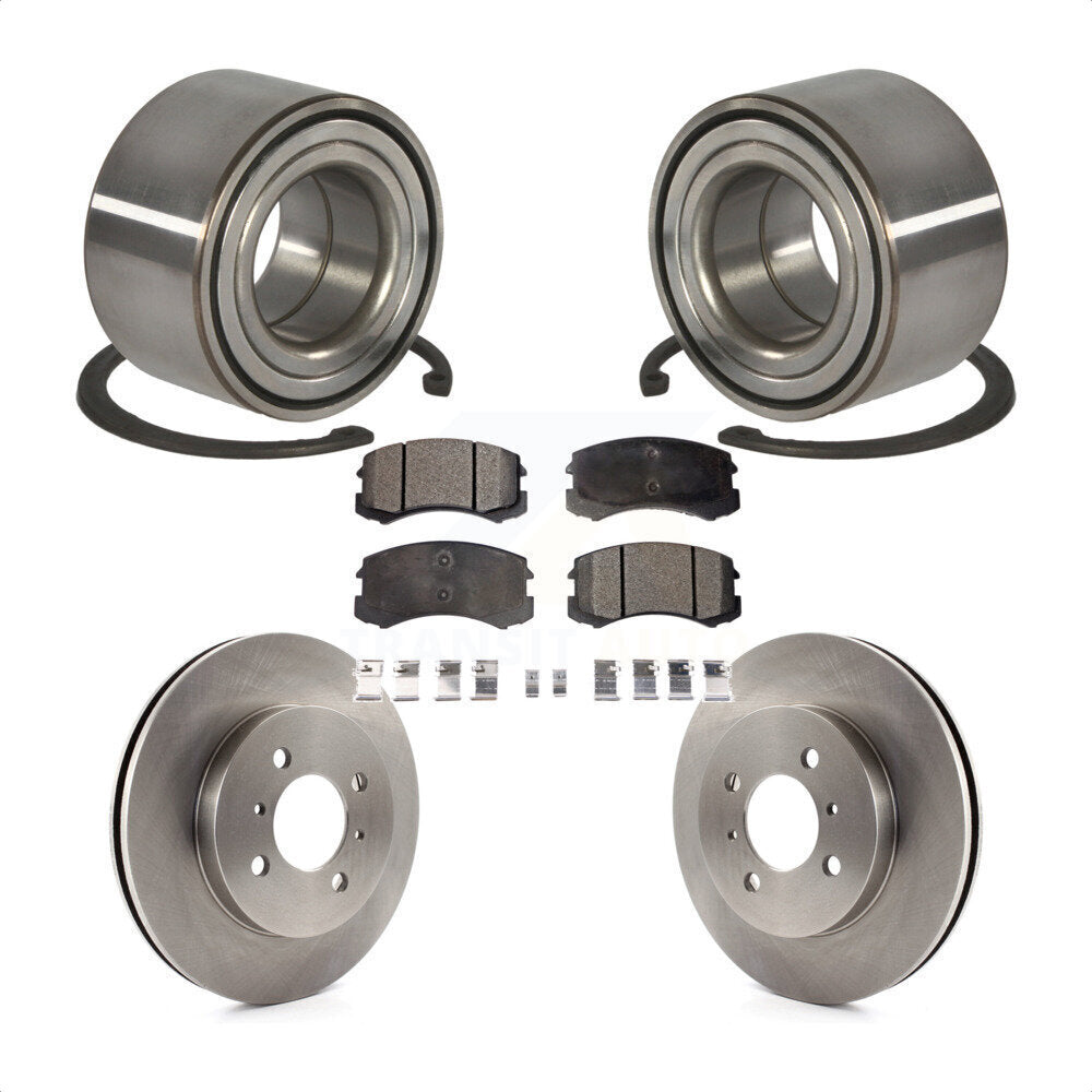 Kit de rotors de frein à disque et de plaquettes en céramique, roulement de roue avant, pour Mitsubishi Lance