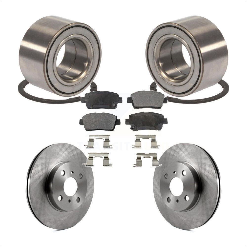 Kit de rotors et plaquettes de frein à disque, roulement de roue avant, pour Toyota Echo 2001 – 2005