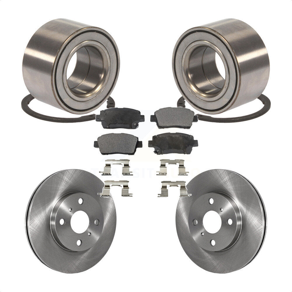 Kit de rotors et plaquettes de frein à disque de roulement de roue avant pour Scion xB xA 2004-2006
