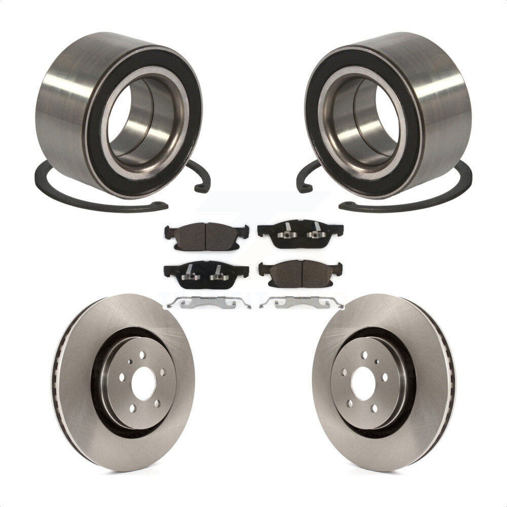 Kit de rotors de frein à disque et de plaquettes en céramique, roulement de roue avant, pour Ford Edge