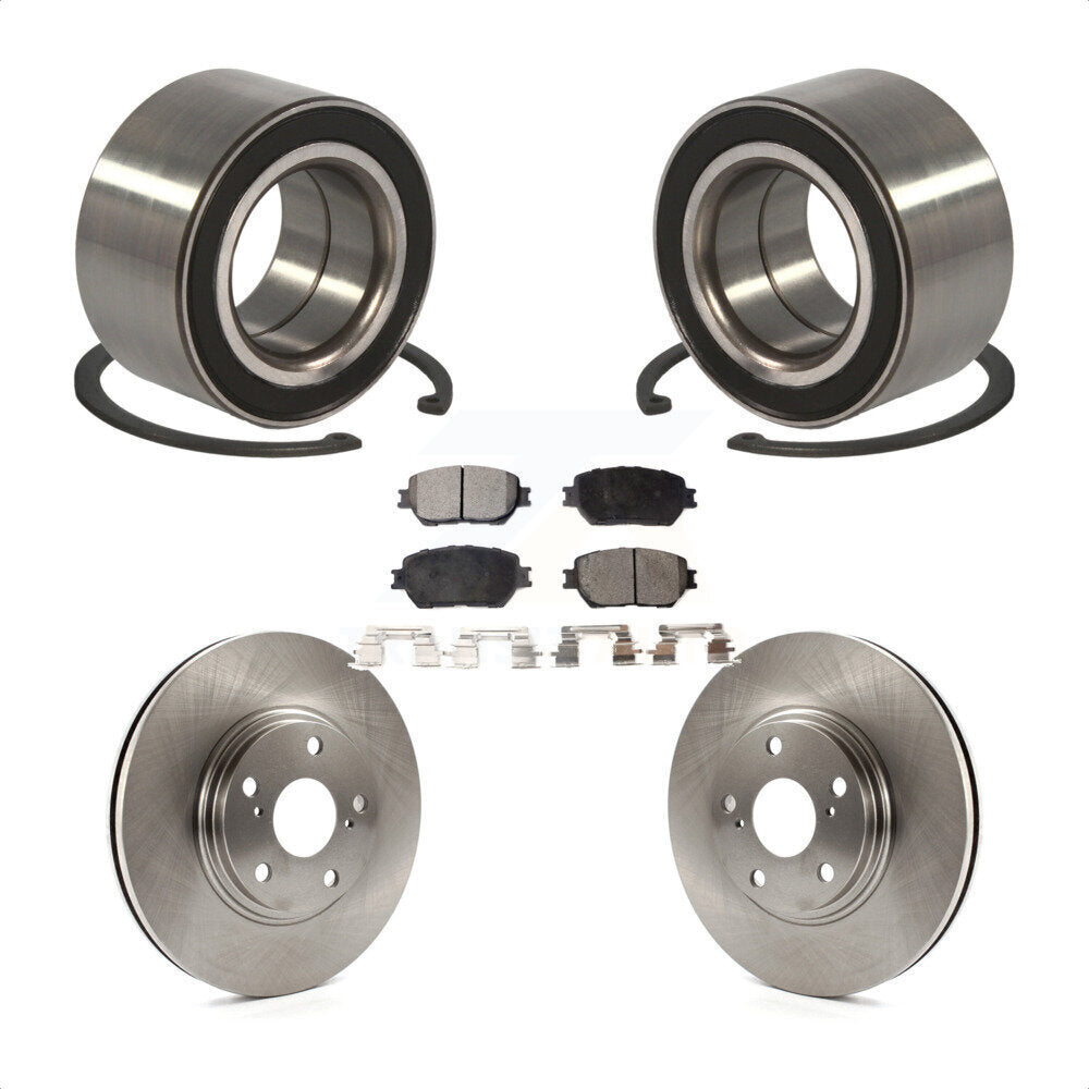Kit de rotors de frein à disque et de plaquettes en céramique, roulement de roue avant, pour Toyota Camry