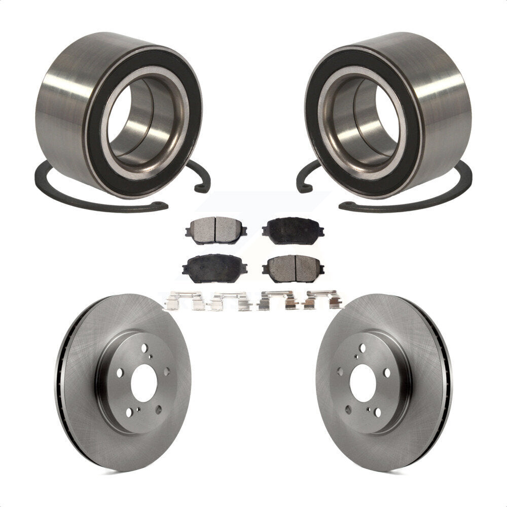 Kit de rotors de frein à disque et de plaquettes en céramique, roulement de roue avant, pour Toyota Camry