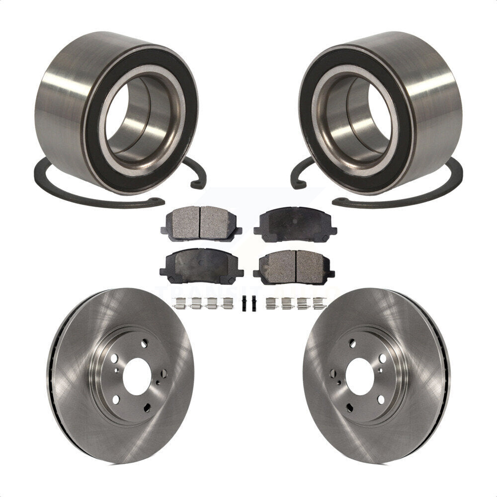 Kit de rotors de frein à disque et de plaquettes en céramique, roulement de roue avant, pour Toyota Highlande