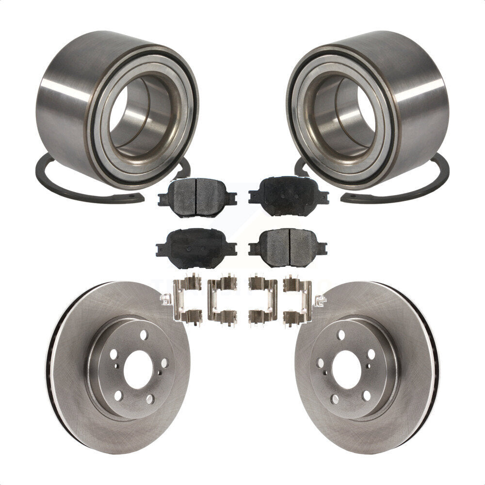 Kit de rotors et plaquettes de frein à disque de roulement de roue avant pour Toyota Celica GT 2001
