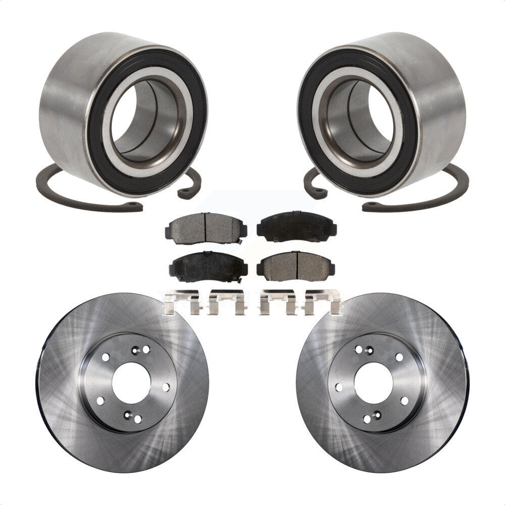 Kit de rotors de frein à disque et de plaquettes en céramique, roulement de roue avant, pour Honda Accord