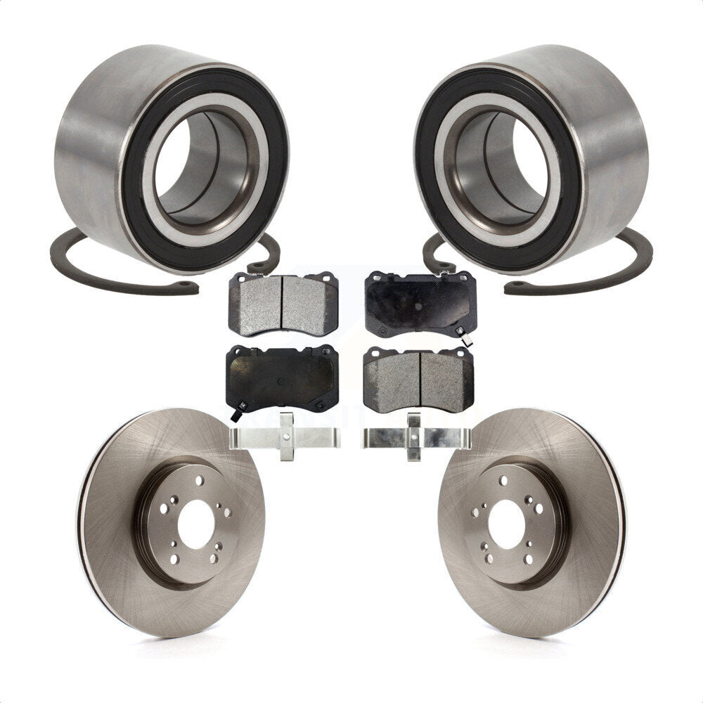 Kit de rotors de frein à disque et de plaquettes en céramique, roulement de roue avant pour Acura TL