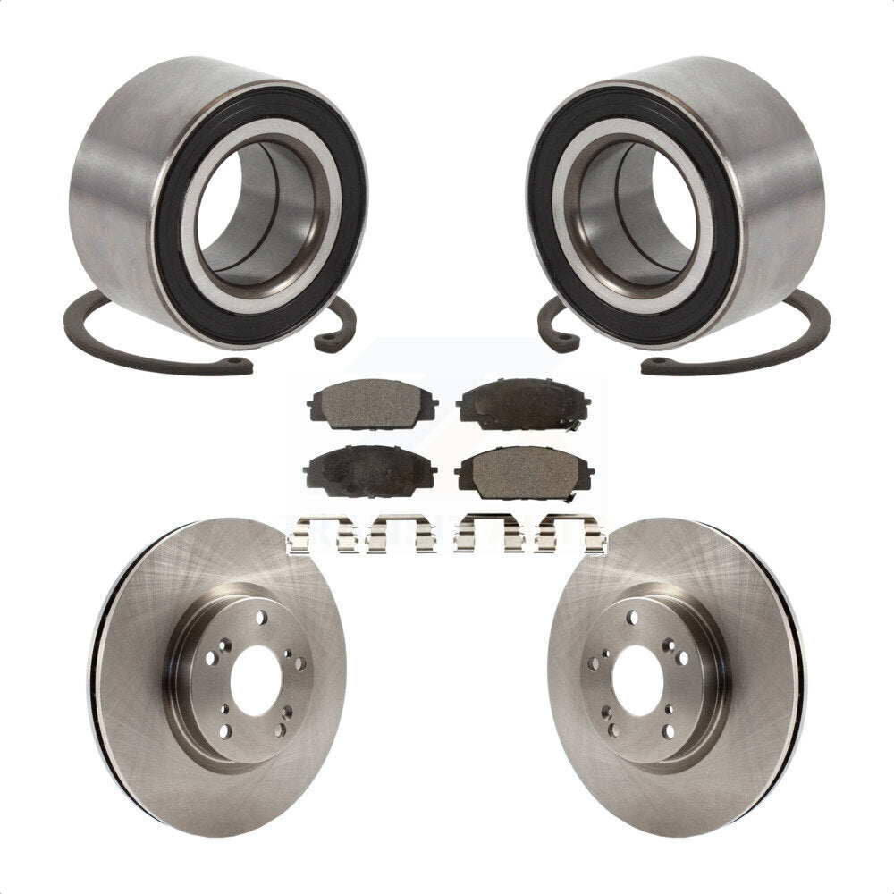 Kit de Rotors et plaquettes de frein à disque, roulement de roue avant, pour Honda Civic Acura CSX