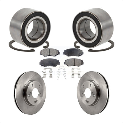 Kit de rotors de frein à disque et de plaquettes en céramique, roulement de roue avant, pour Honda Civic