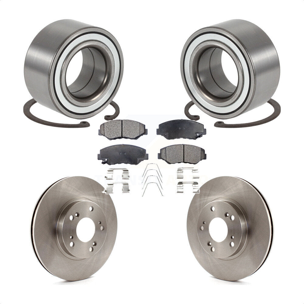 Kit de rotors de frein à disque et de plaquettes en céramique, roulement de roue avant, pour Honda CR-V
