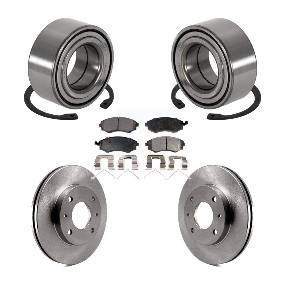 Kit de rotors et plaquettes de frein à disque de roulement de roue avant pour Hyundai Sonata 1999-2000